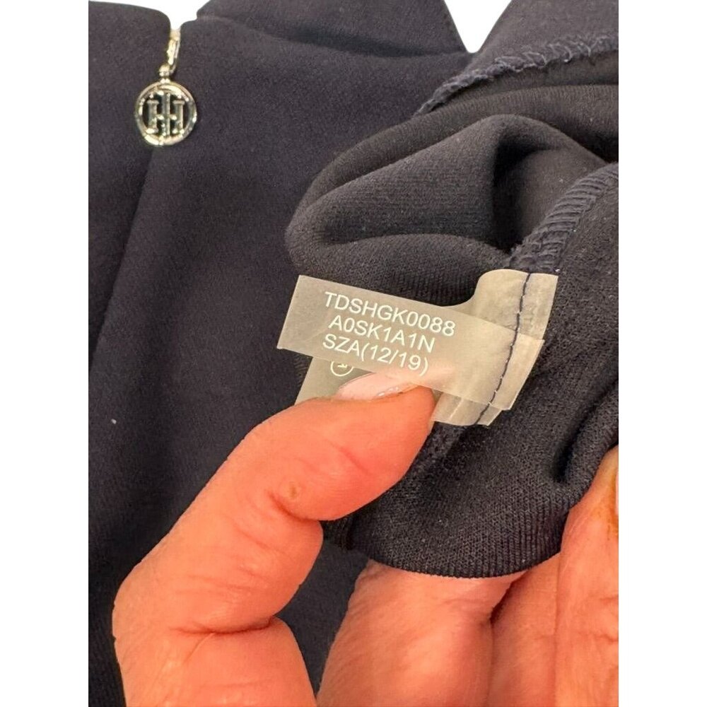 Tommy Hilfiger Size M Blue & White Striped Sheath Dress Womens stretch comfort - Picture 5 of 8